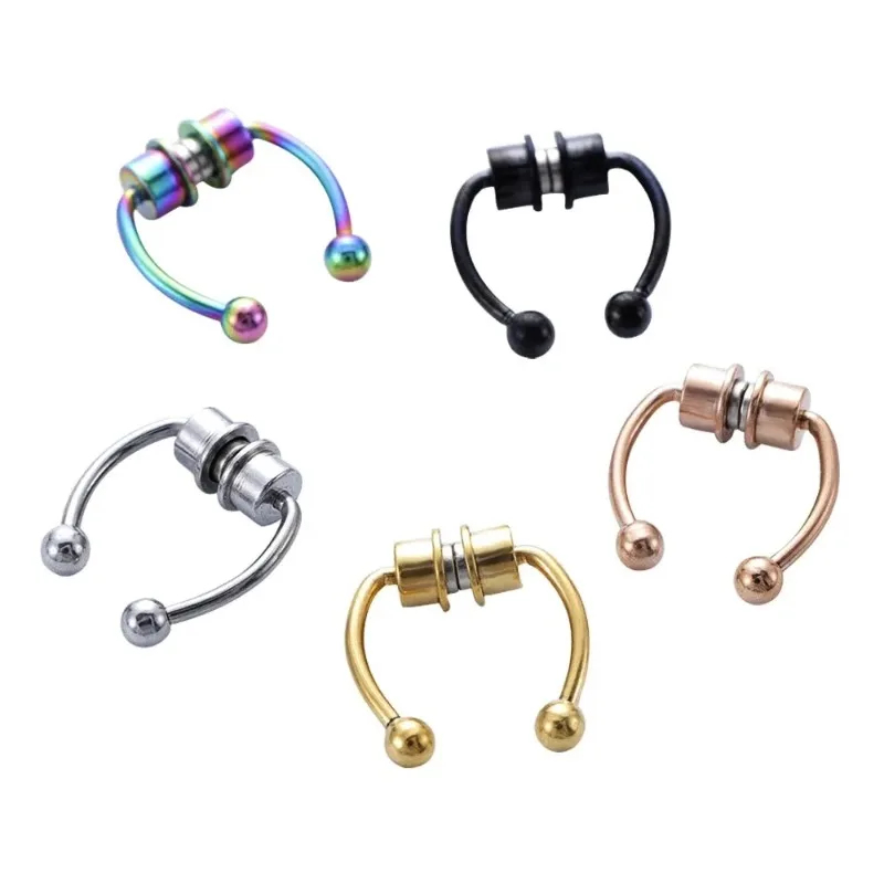 Body Jewelry Hoops - 1/2/3 szt. Sztuczne magnetyczne kolczyki do