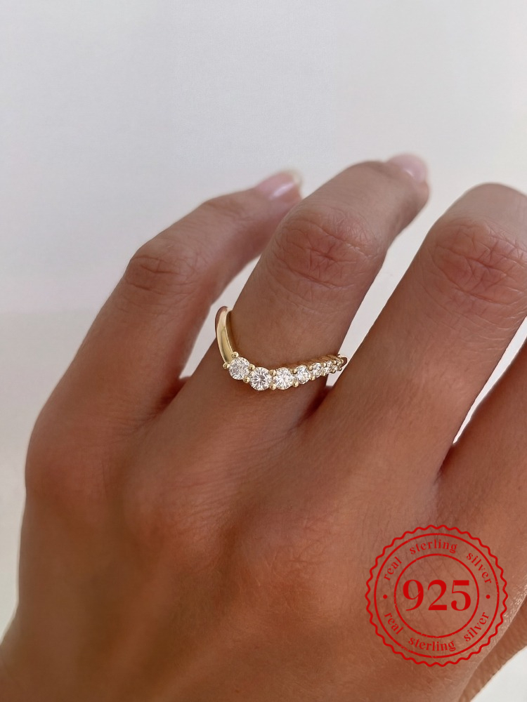 Body Jewelry High Quality - Pierścionek damski z cyrkoniami, minimalistyczny, modny,