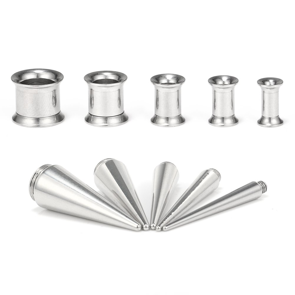 Body Jewelry Ear Gauges - Unisex 2 w 1 Śruba ze