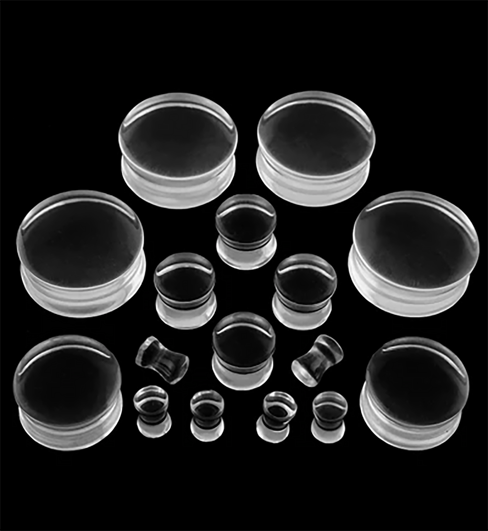 Body Jewelry Ear Plugs - 1 para akrylowe przezroczysty kolor stałe