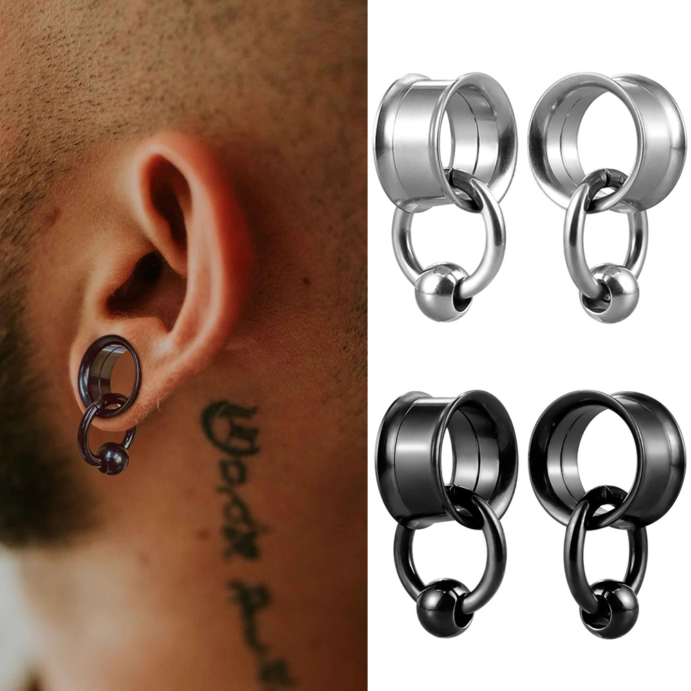 Body Jewelry Ear Gauges - 2 szt./zestaw Stal Nierdzewna Okrągłe Rozpychacze