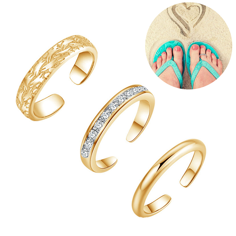 Body Jewelry Hoops - Zestaw trzech pierścionków na palce dla