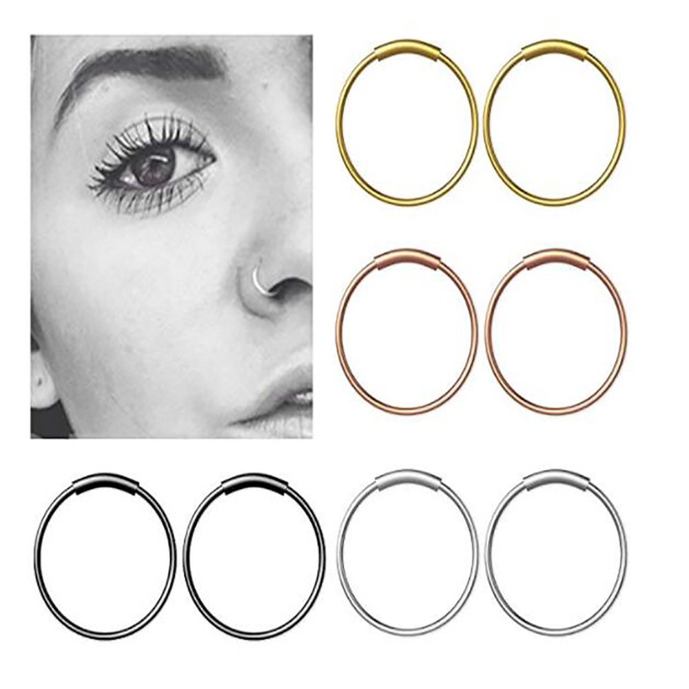 Body Jewelry Hoops - 3 szt./lot Pierścienie bezszwowe z stali