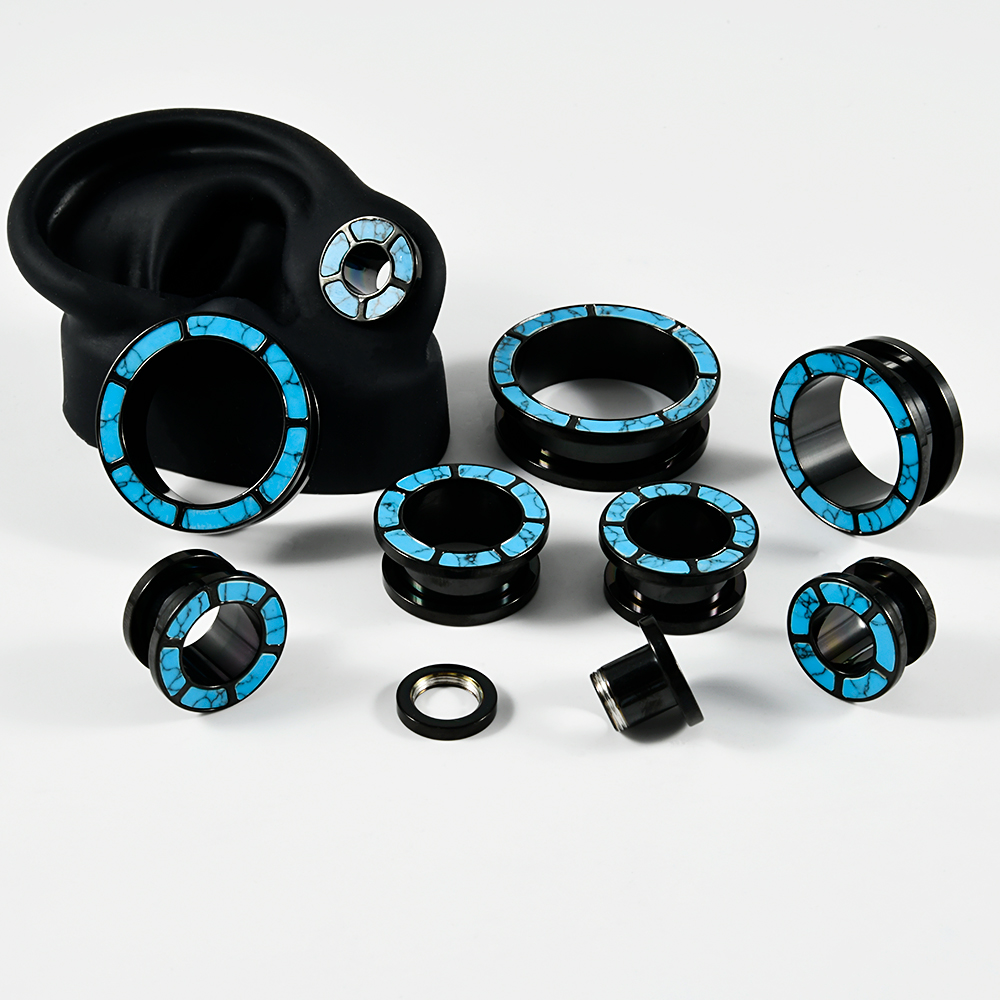 Para dwukolorowych śrubowych w – Body Jewelry Ear Plugs recenzja i cena