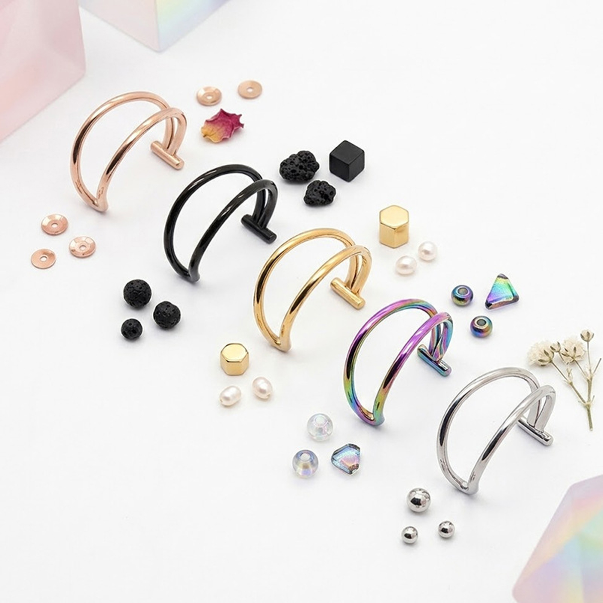 2 sztuki sztucznych kolczyków  – Body Jewelry Hoops recenzja i cena