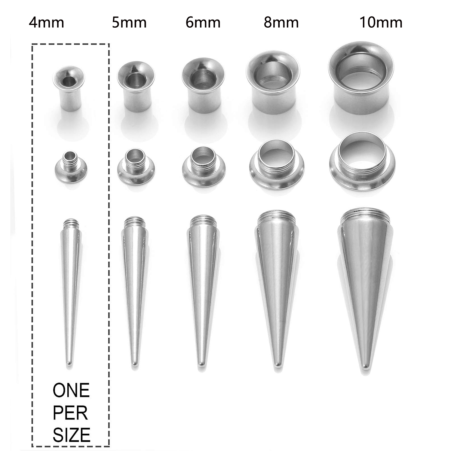 Unisex 2 w 1 Śruba ze stali ni – Body Jewelry Ear Gauges recenzja i cena