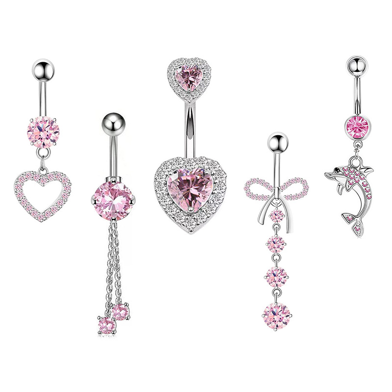 1 SZT. Różowy Pierścień do Pęp – Body Jewelry Hoops recenzja i cena