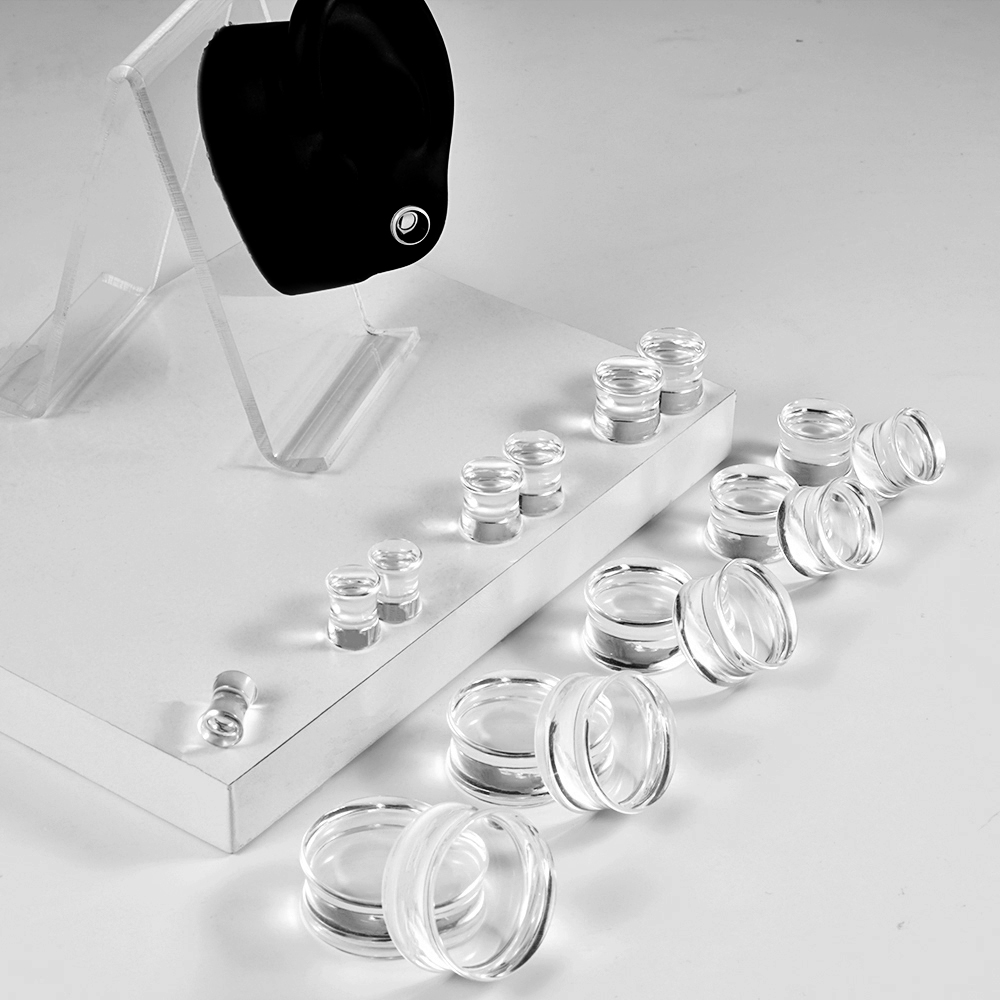 1 para akrylowe przezroczysty  – Body Jewelry Ear Plugs recenzja i cena