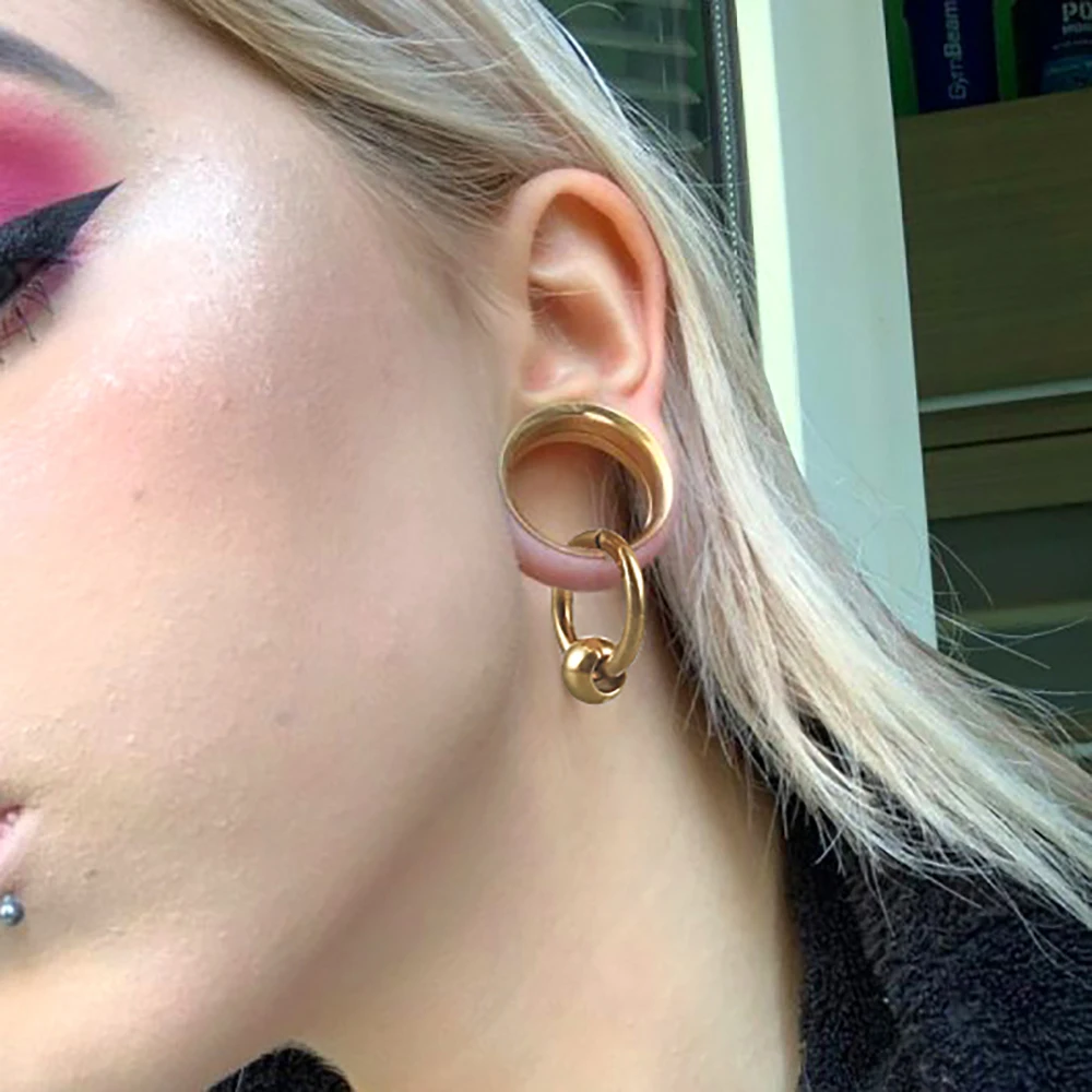 2 szt./zestaw Stal Nierdzewna  – Body Jewelry Ear Gauges recenzja i cena