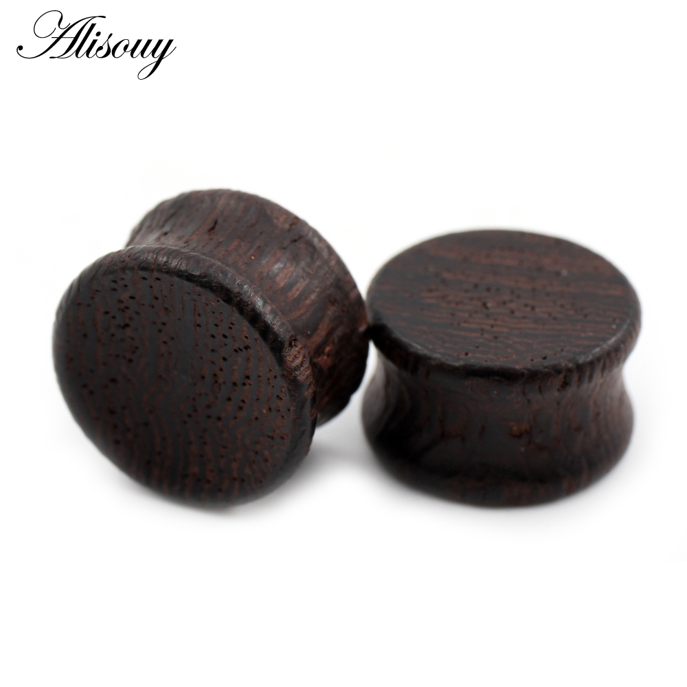 Alisouy 2 sztuk 6-22mm drewno  – Body Jewelry Ear Plugs recenzja i cena