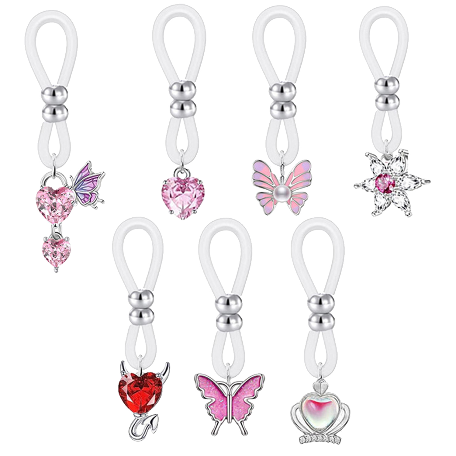 Alloy Silicone Butterfly Heart – Body Jewelry Hoops recenzja i cena