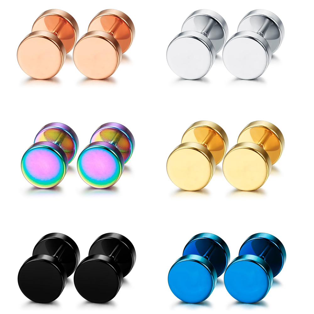 1 para/6 par sztyfty ze stali  – Body Jewelry Ear Plugs recenzja i cena